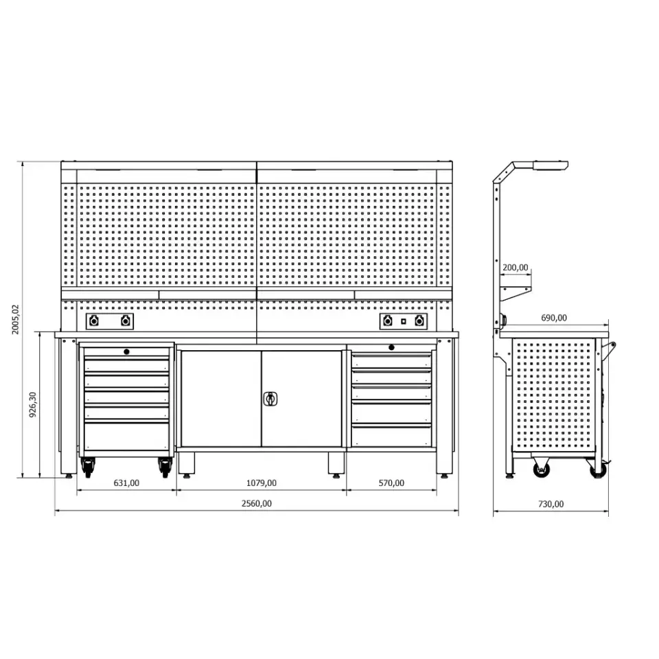 Proline Plus+ Combo 2601 Çalışma Tezgahı