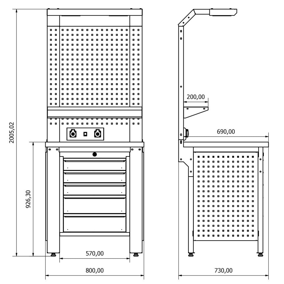 Proline Plus+ Combo 0801 Çalışma Tezgahı