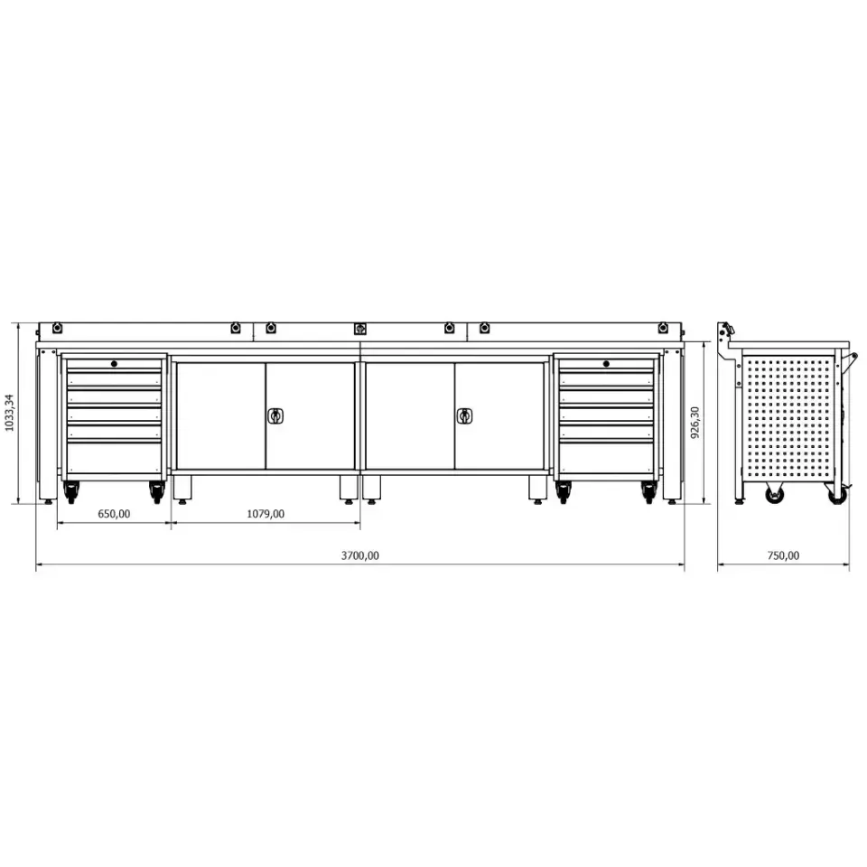 Proline Plus+ Combo 3702 Çalışma Tezgahı