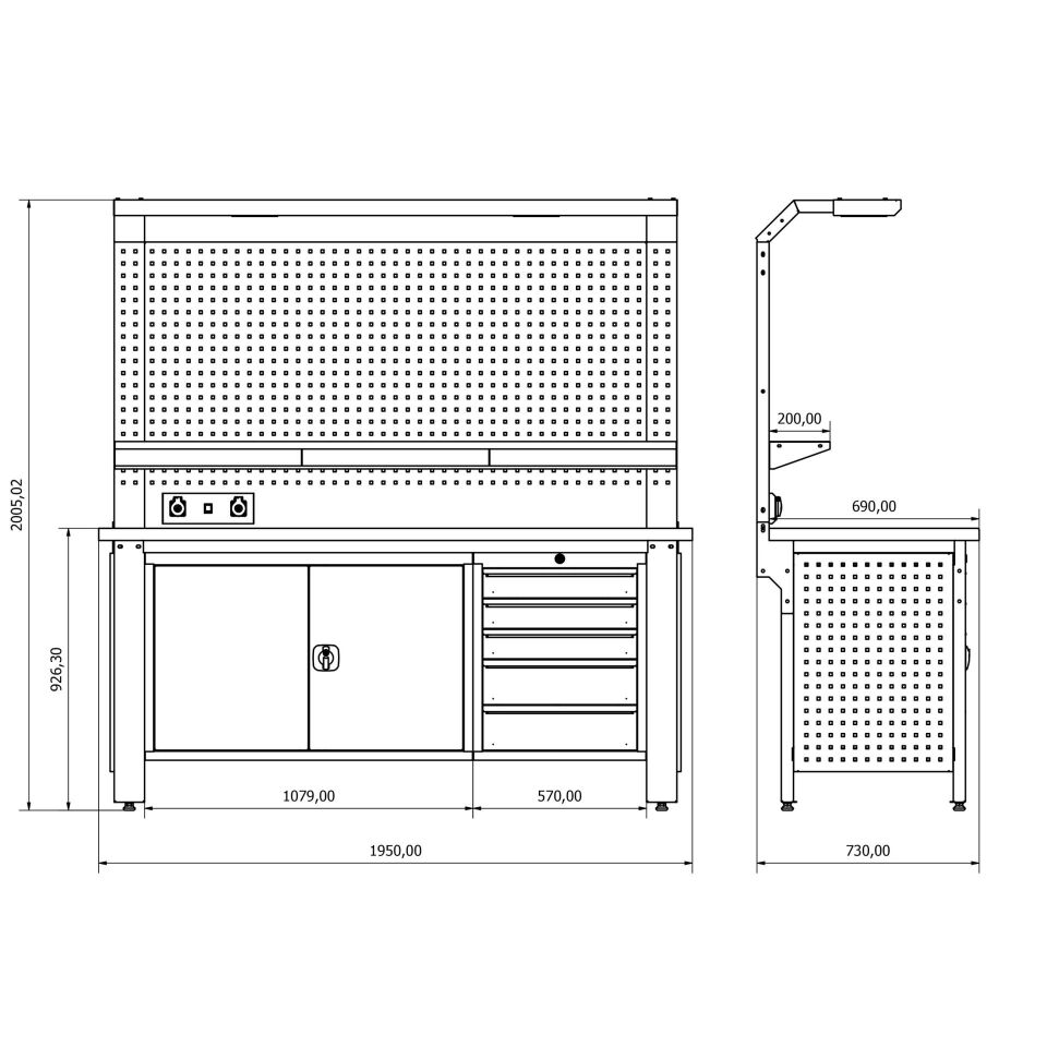 Proline Plus+ Combo 1901 Çalışma Tezgahı