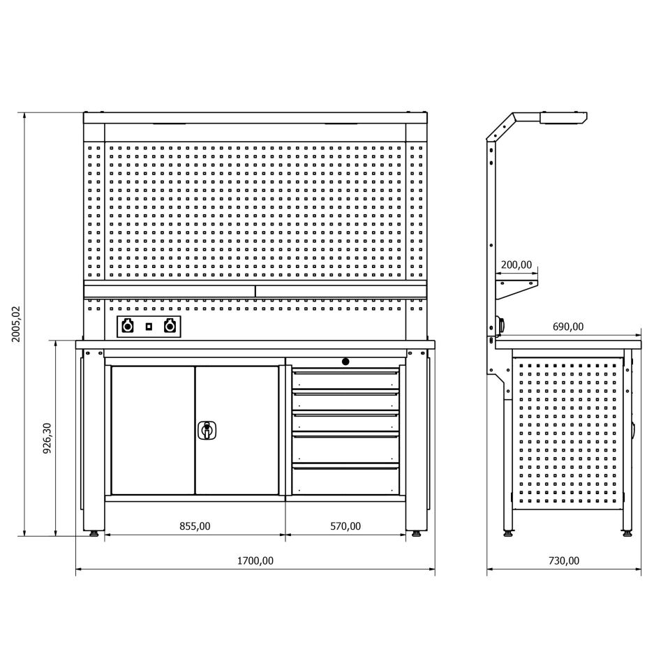 Proline Plus+ Combo 1701 Çalışma Tezgahı