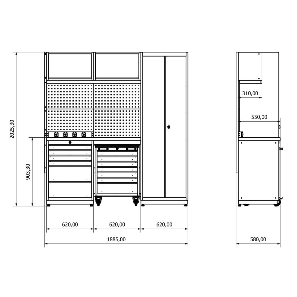 moduline çalışma tezgahı combo 06