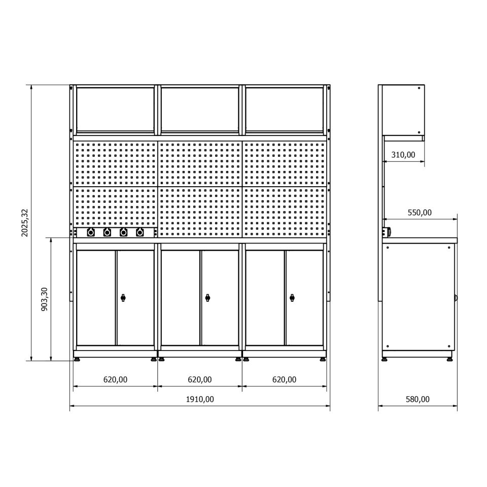 moduline çalışma tezgahı combo 07