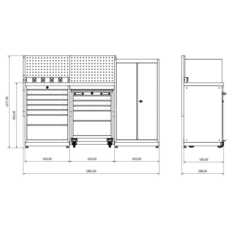 moduline çalışma tezgahı combo 09
