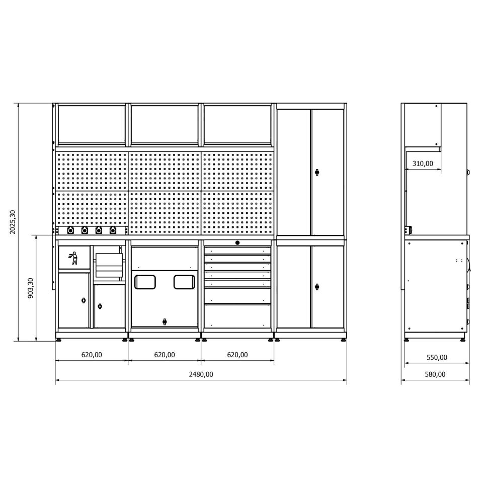 moduline çalışma tezgahı combo 14