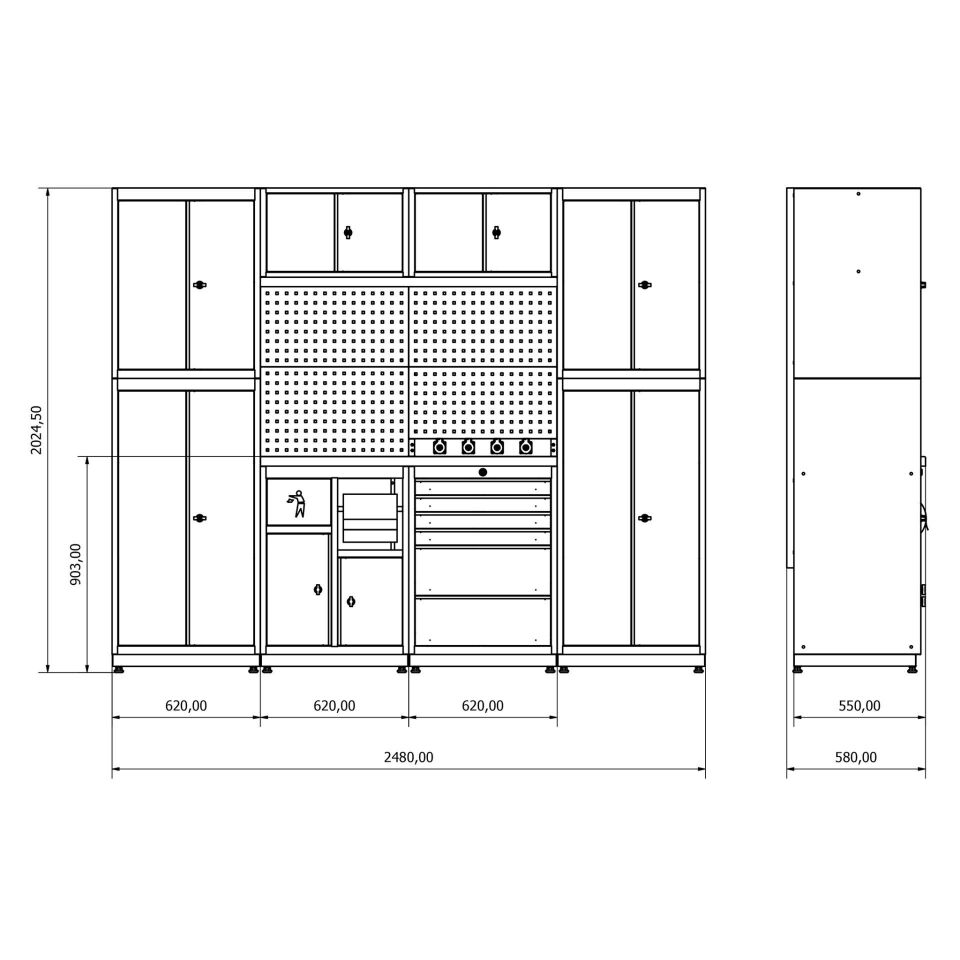 moduline çalışma tezgahı combo 17
