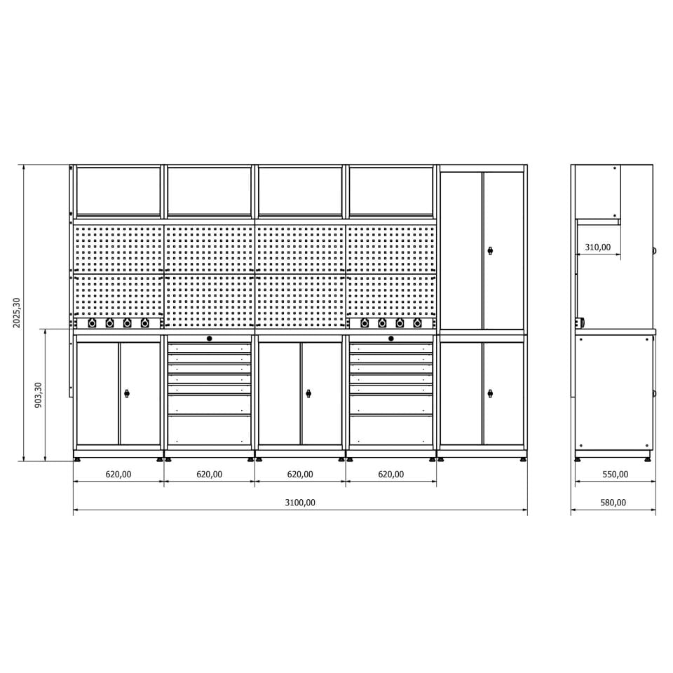 moduline çalışma tezgahı combo 22