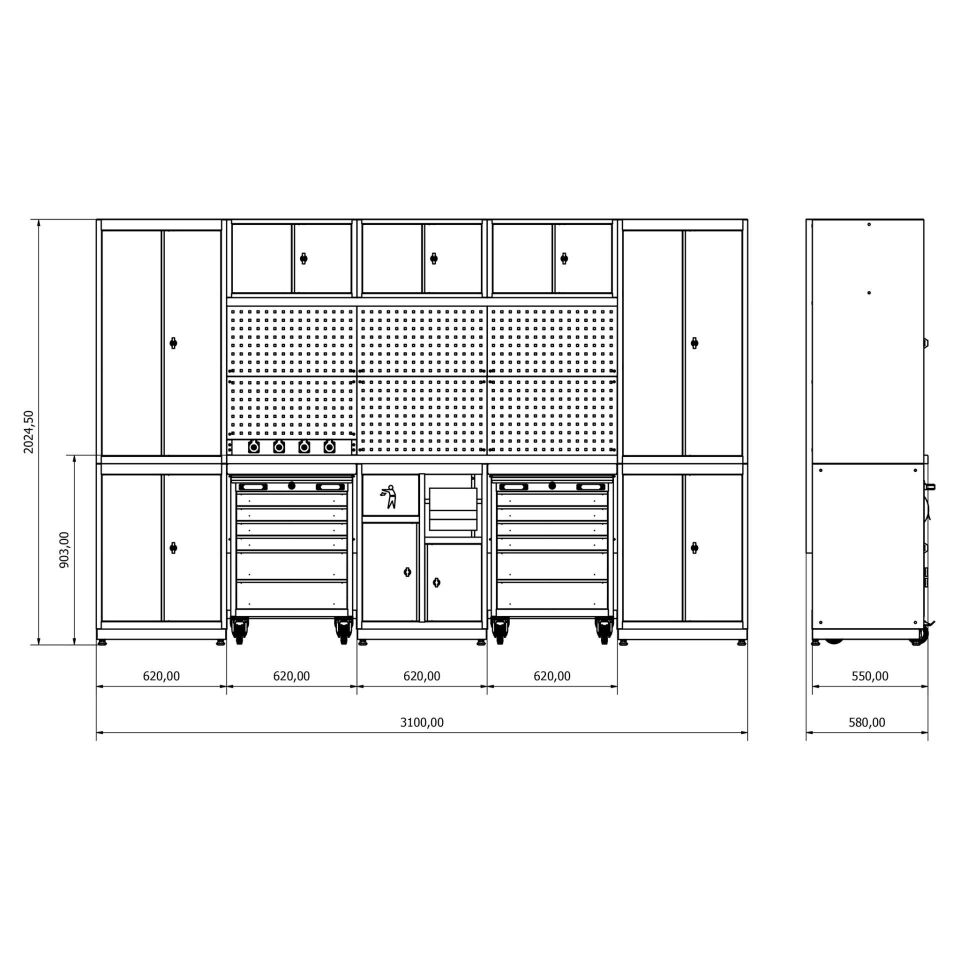 moduline çalışma tezgahı combo 24