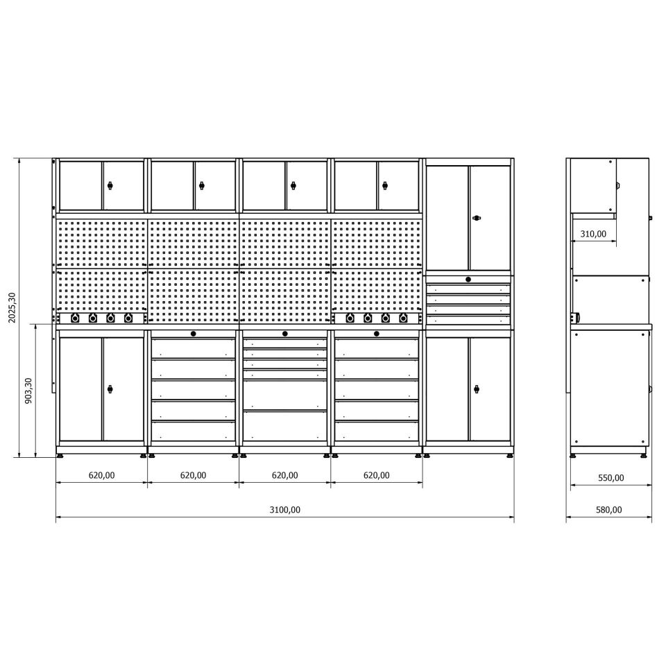 moduline çalışma tezgahı combo 25