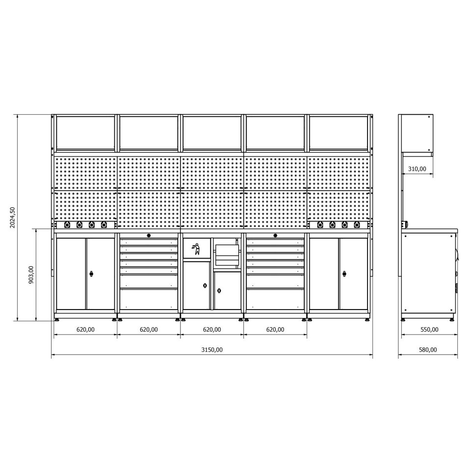 moduline çalışma tezgahı combo 26