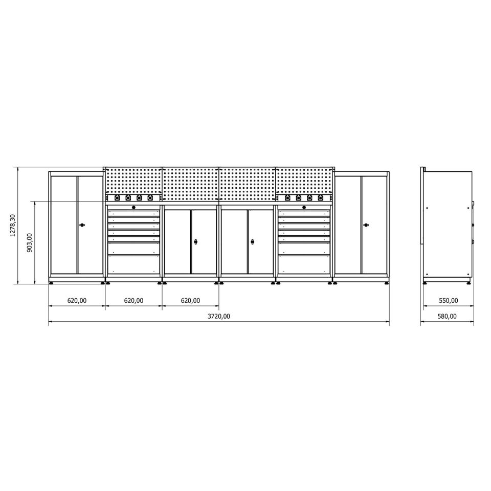 moduline çalışma tezgahı combo 34