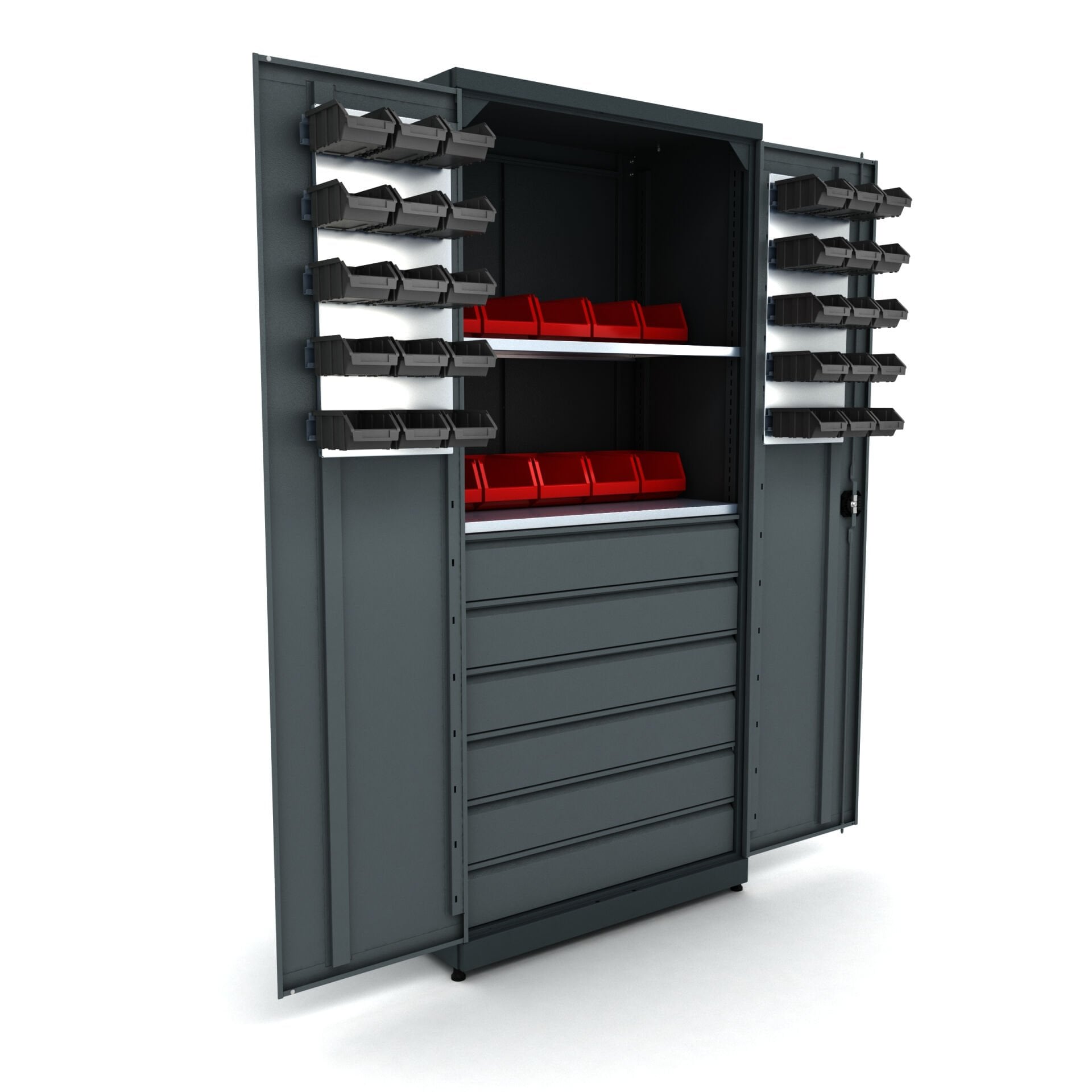 kapak avadanlıklı metal malzeme dolabı 5011