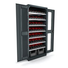 yedi raflı metal malzeme dolabı 5019 