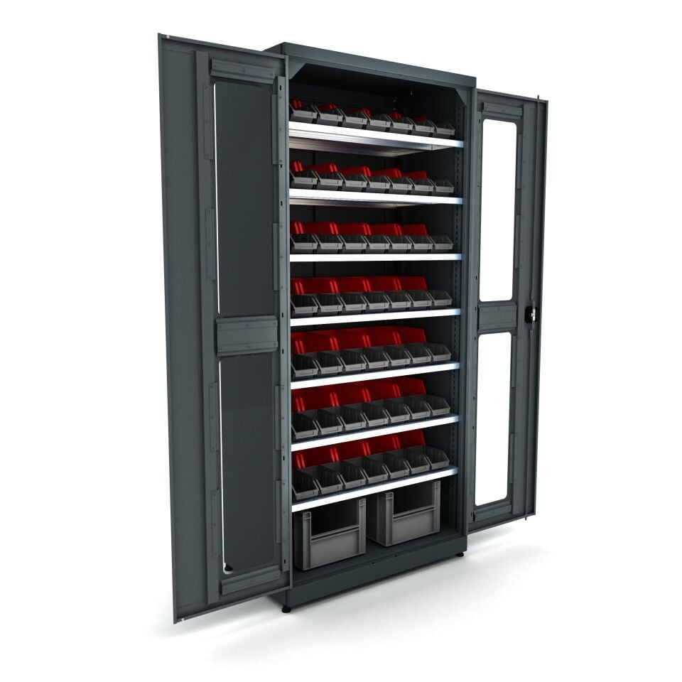 yedi raflı metal malzeme dolabı 5019 