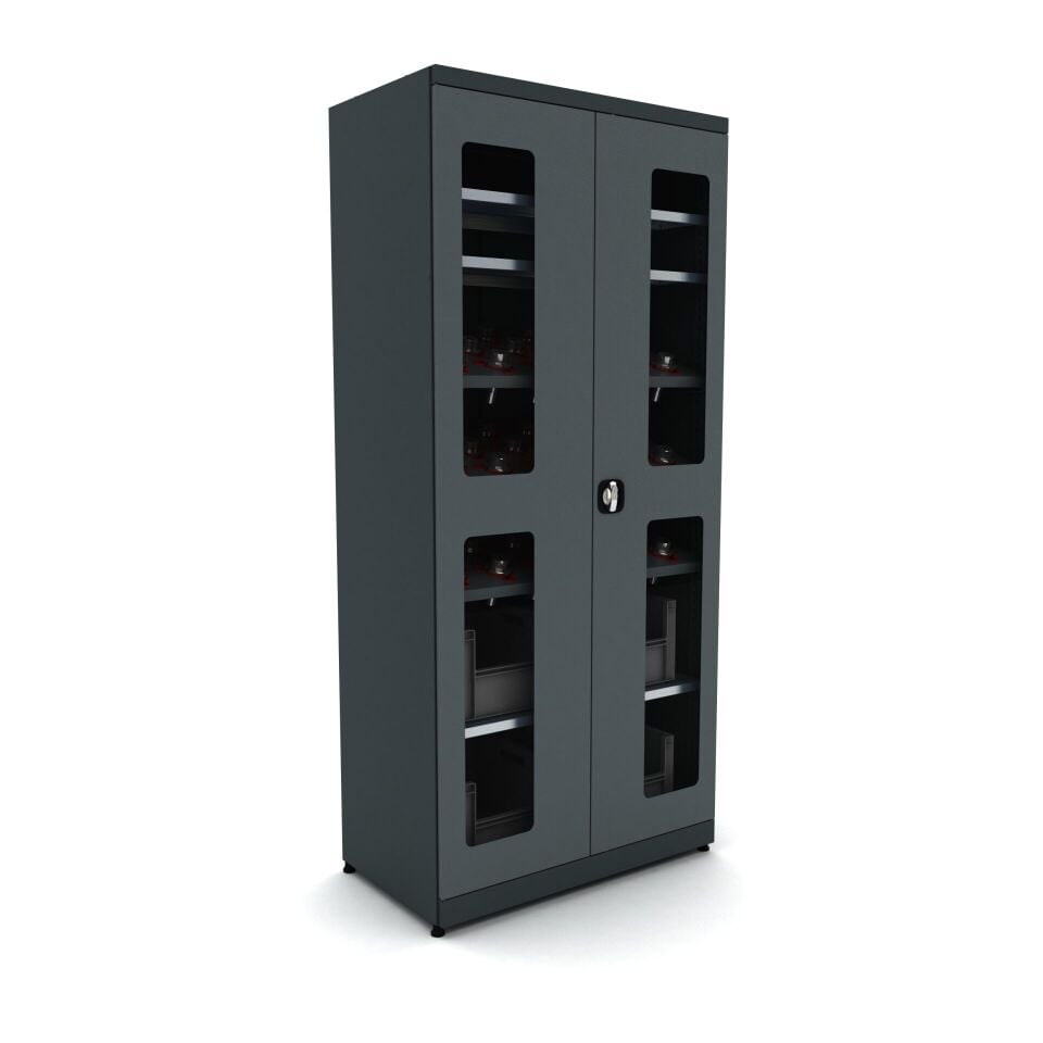 üç cnc raflı metal malzeme dolabı 5022