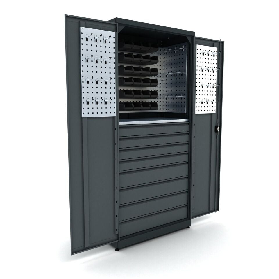 sekiz çekmeceli metal malzeme dolabı 5024