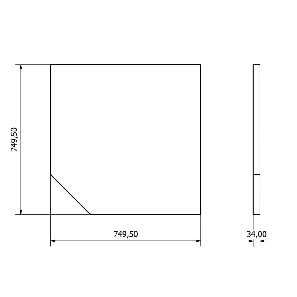 Moduline Tabla (Paslanmaz) (Köşe)