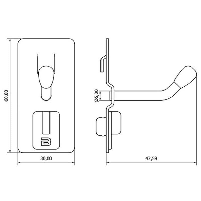 BD-2516-1011 Tek Kanca (40 mm)