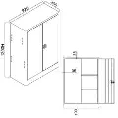Dosya Dolabı 130cm