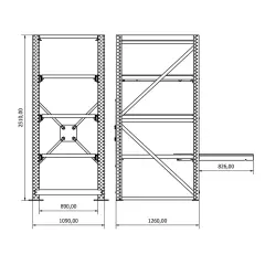 Kalıp Rafı (890x1260mm %65 Açılım)