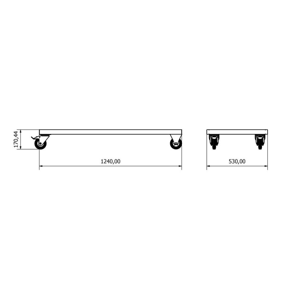 Moduline Tekerlekli Baza (1240mm) (30.93)