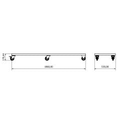 Moduline Tekerlekli Baza (1860mm) (30.94)