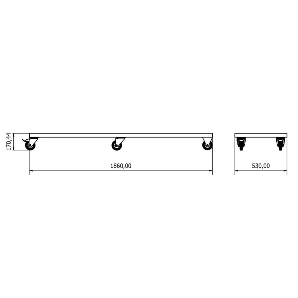 Moduline Tekerlekli Baza (1860mm) (30.94)