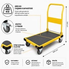 KTA Katlanabilir Taşıma Arabası 9060 Sarı