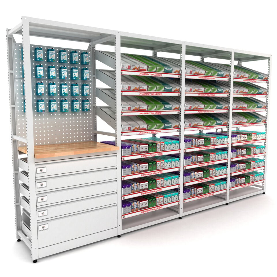 Eczane Raf Sistemi - BD.25.19.15 (H2030xW3450xD530)