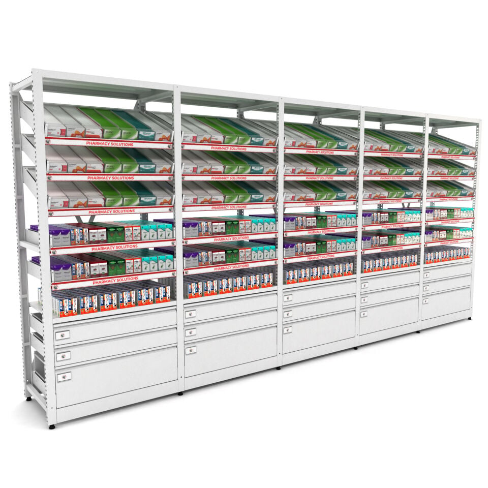 Eczane Raf Sistemi - BD.25.19.22 (H2030xW4300xD530)