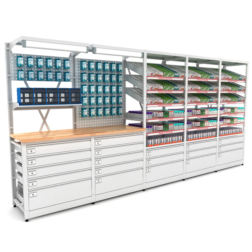 Eczane Raf Sistemi - BD.25.19.23 (H2030xW4300xD530)