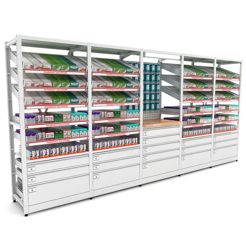Eczane Raf Sistemi - BD.25.19.24 (H2030xW4300xD530)