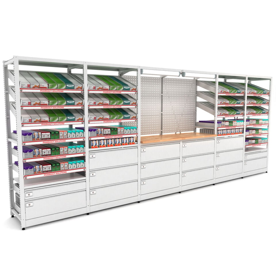 Eczane Raf Sistemi - BD.25.19.32 (H2030xW5150xD530)
